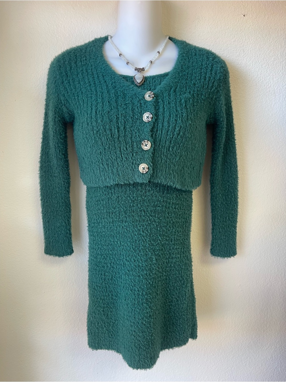 Target Teal Bouclé Cropped Cardigan